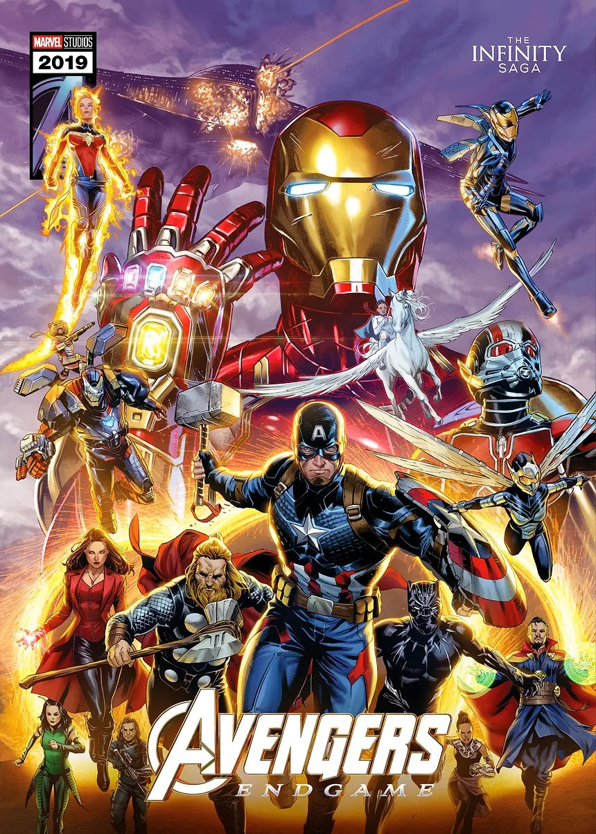 Avengers Endgame Comic metal poster artwork